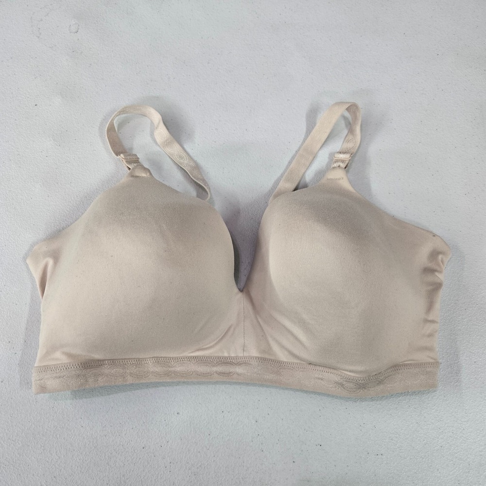 Warners Women Bra‎ 40D Beige Wireless Lightly Lined Adjustable Straps